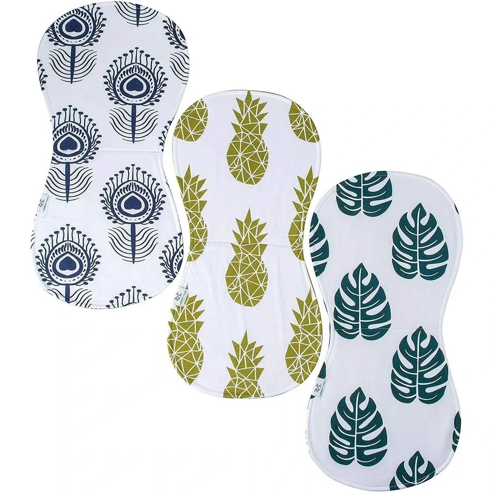 3 Pack Baby Burp Cloths for Boys & Girls Ideal Baby Gift Super Soft 100% Cotton